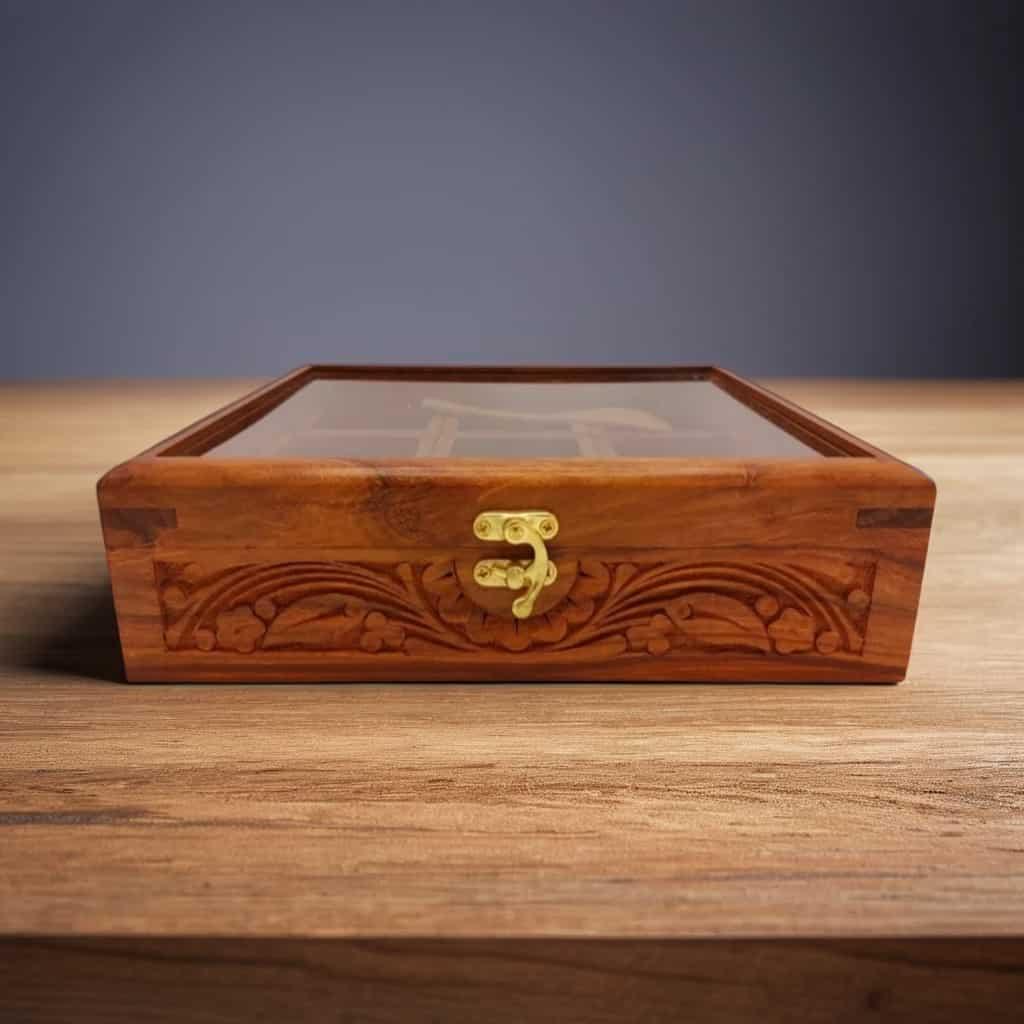 Carved Wooden Spice Box - wcspk