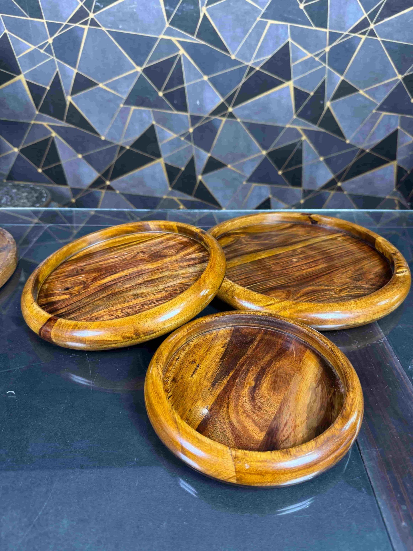 wooden plate set spanish style - wcspk