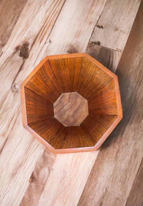 Handcrafted Naqshi Art Wooden Dustbin
