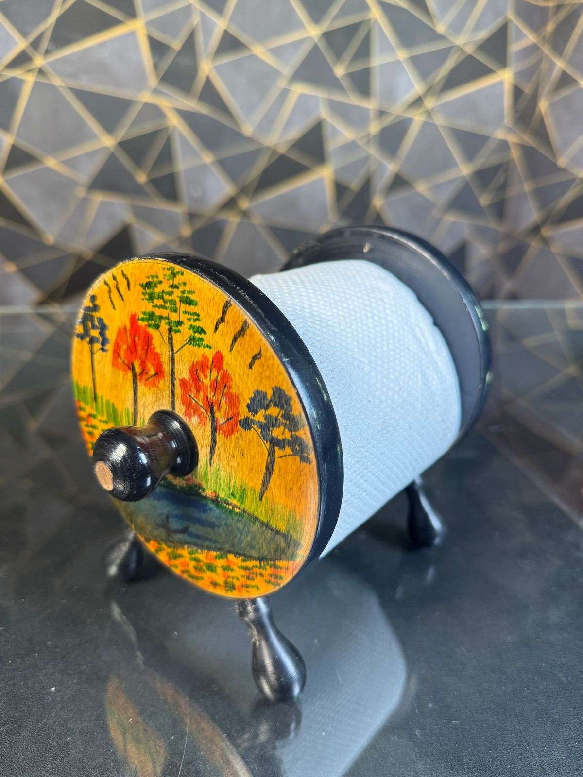 wooden tissue roll stand - wcspk