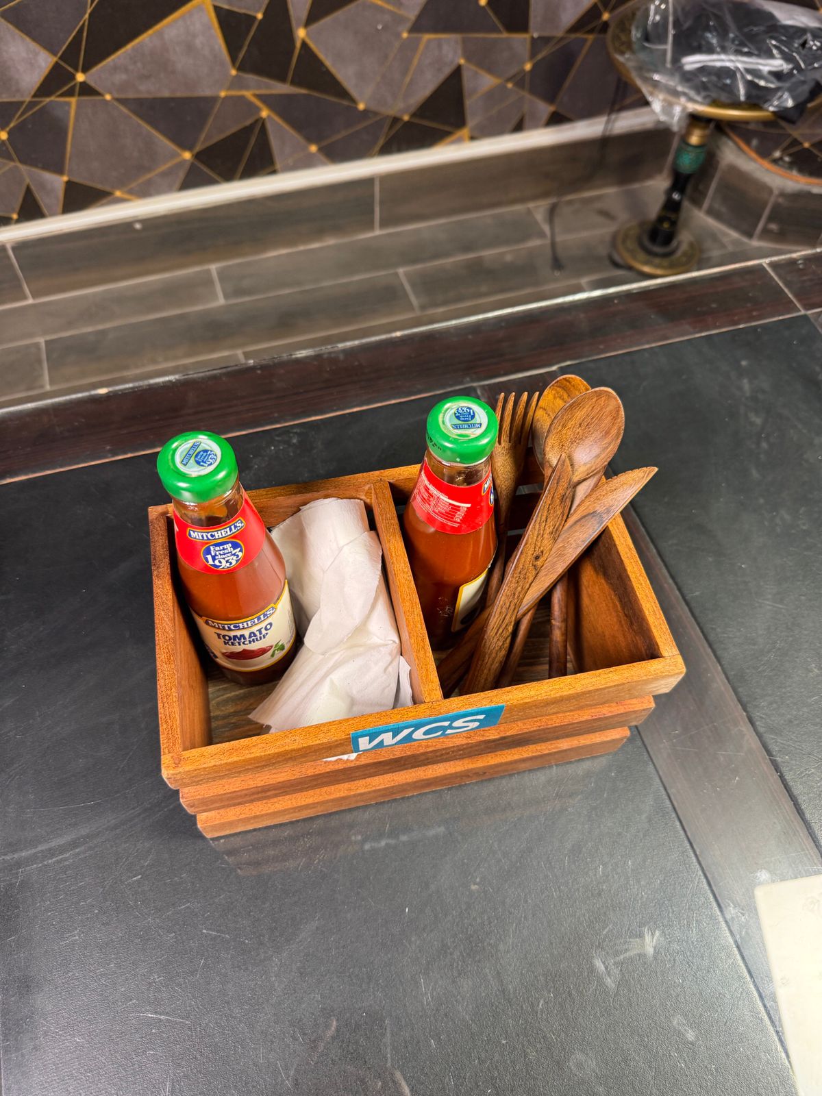 Wooden Kitchen Organizer Set