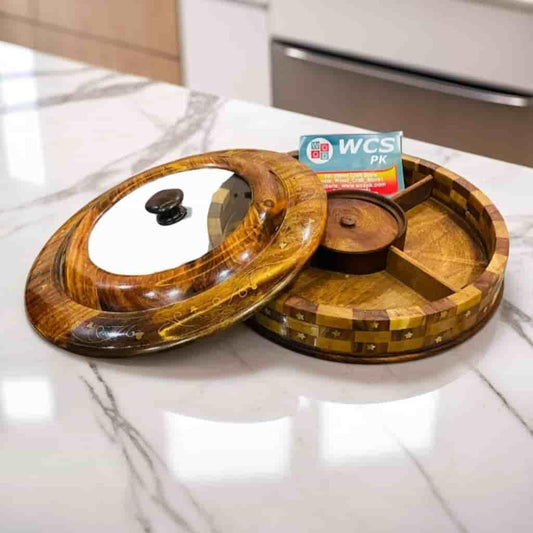 Wooden Dry Fruit Bowl - wcspk