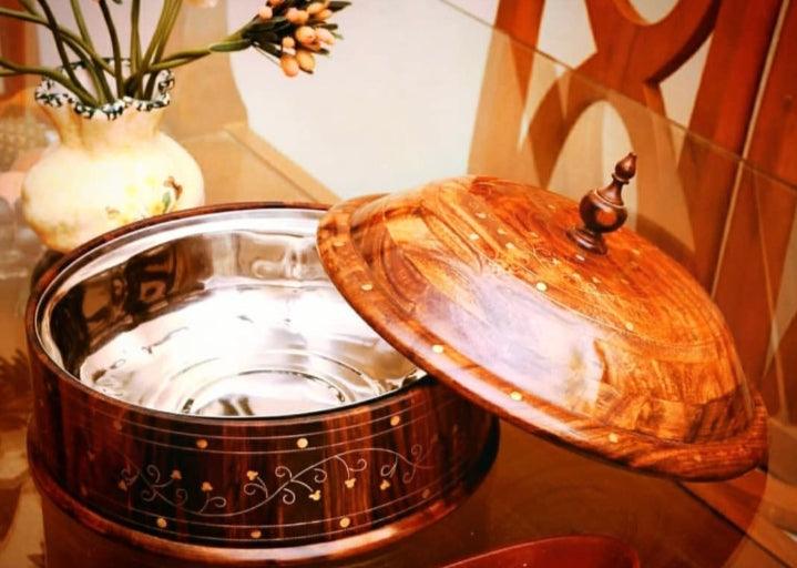 Wooden Hot Pot with Steel Bowl - wcspk
