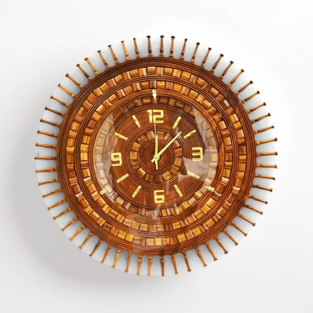 Wooden Sun Shape Clock - wcspk