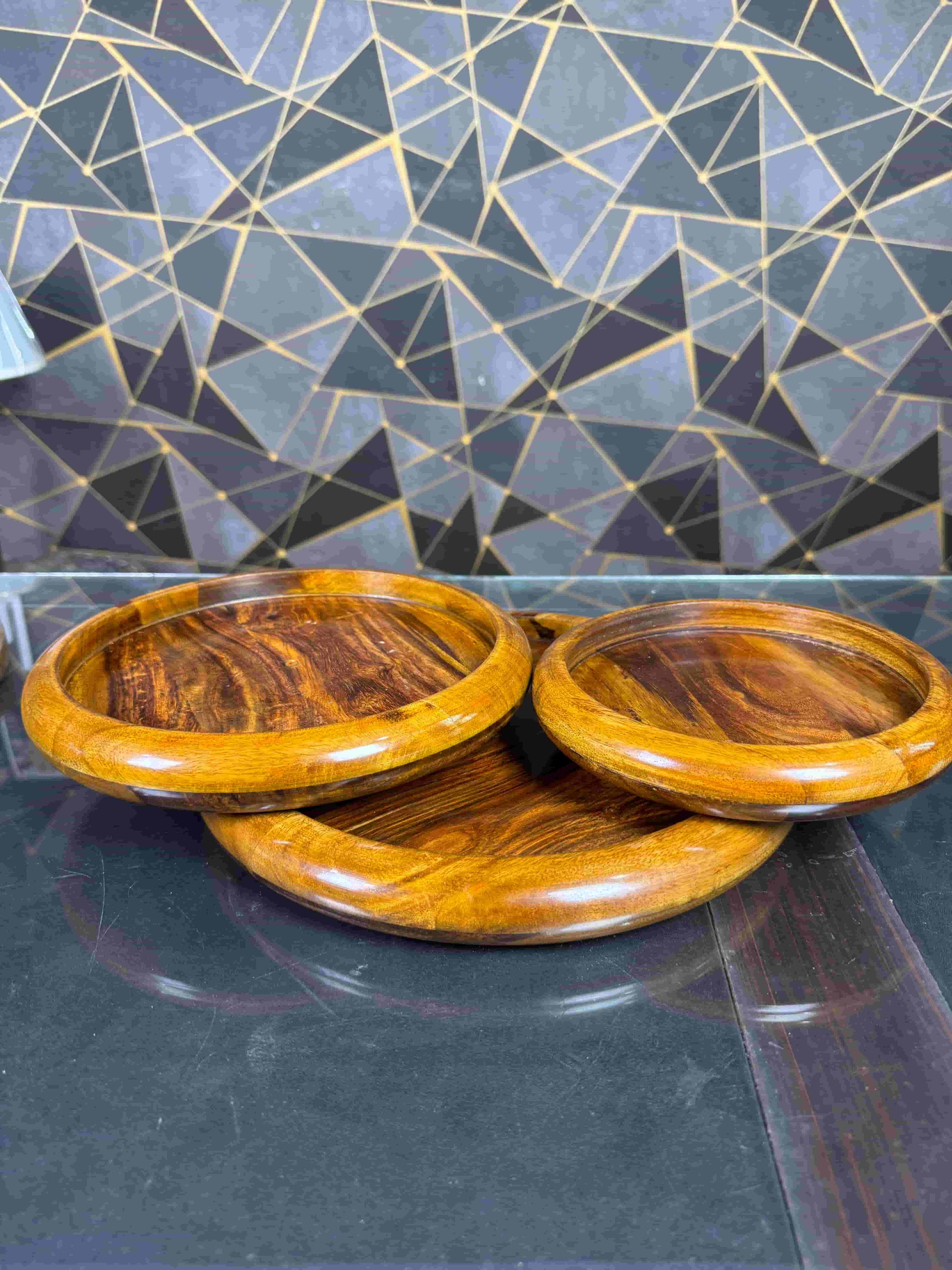 wooden plate set spanish style - wcspk