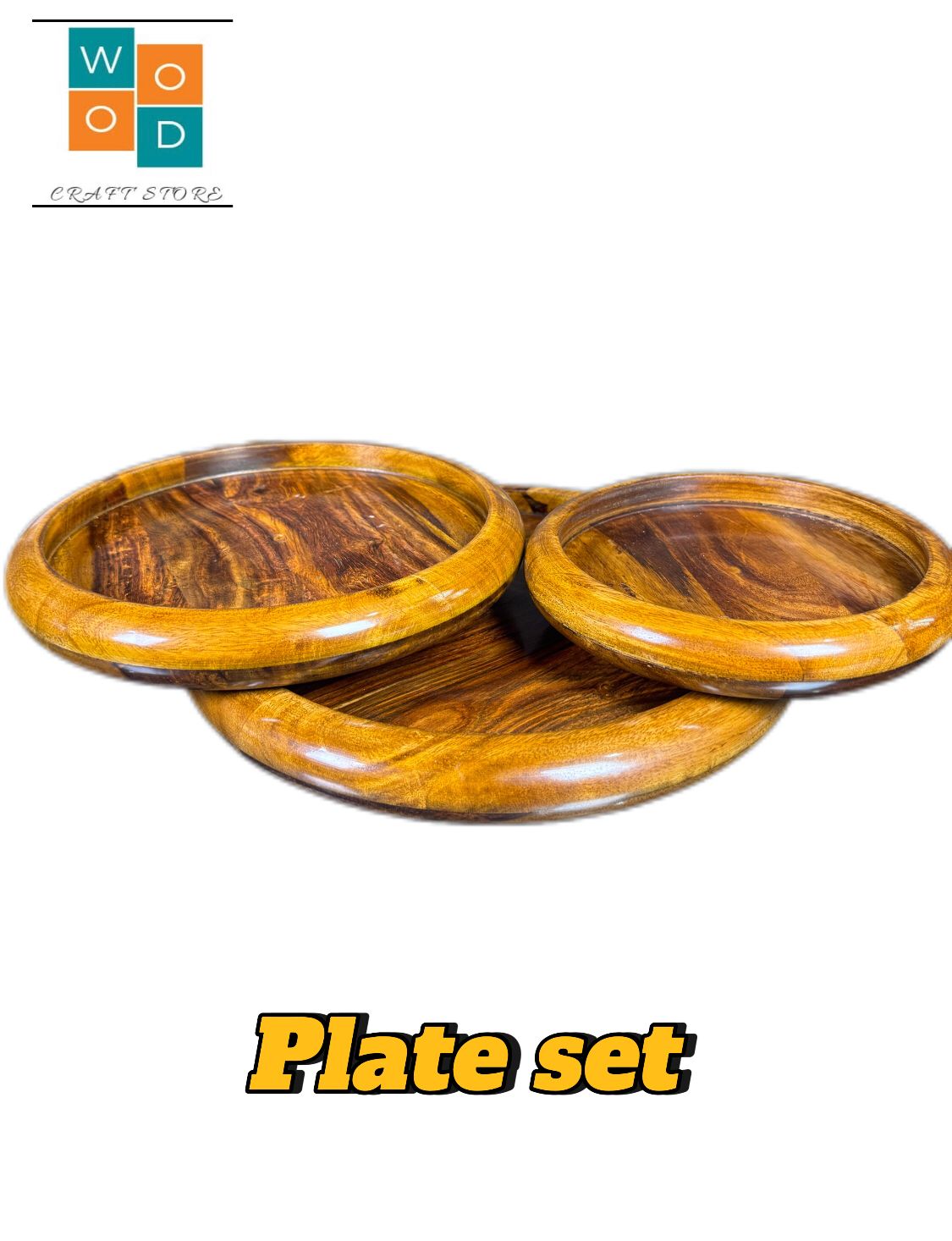wooden plate set spanish style - wcspk