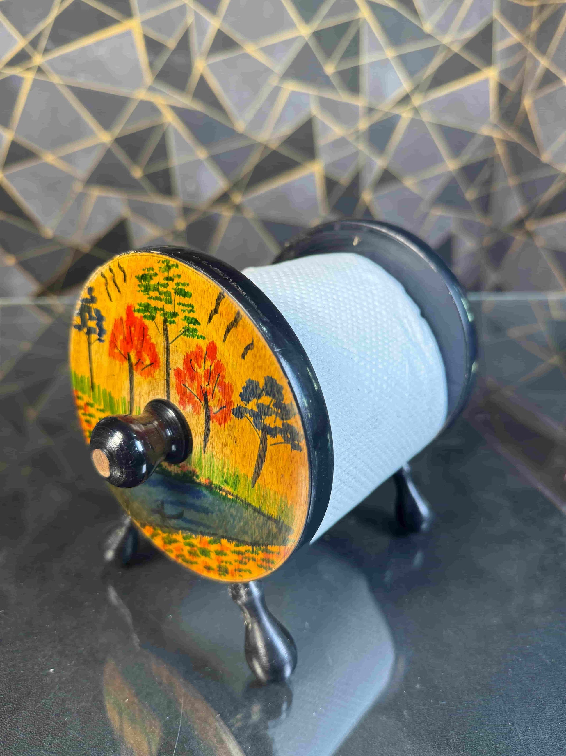 wooden tissue roll stand - wcspk