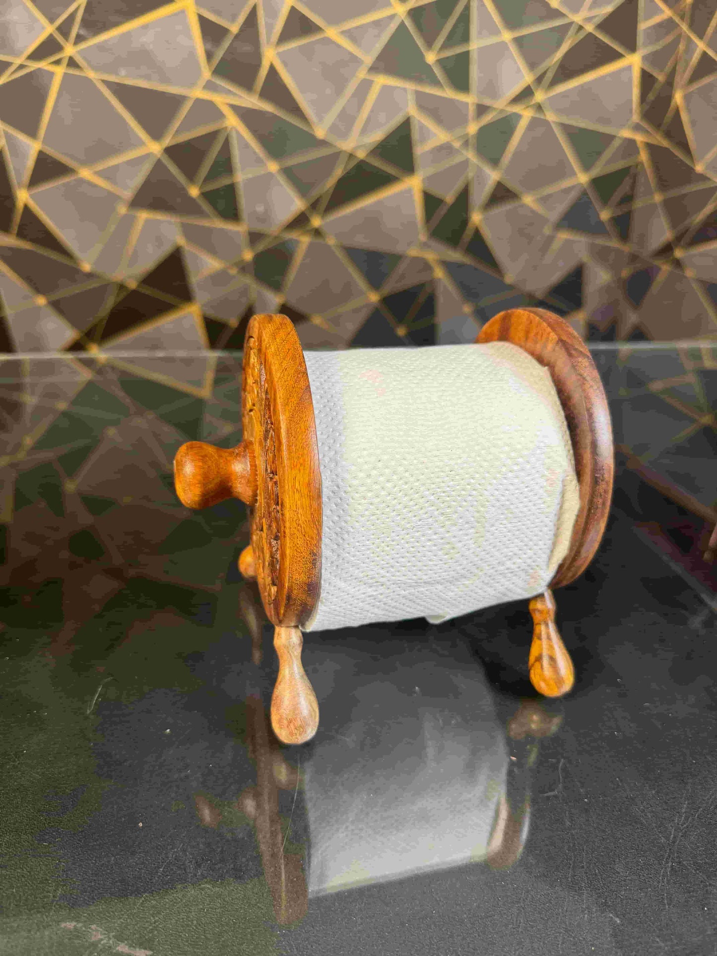 wooden tissue roll stand - wcspk