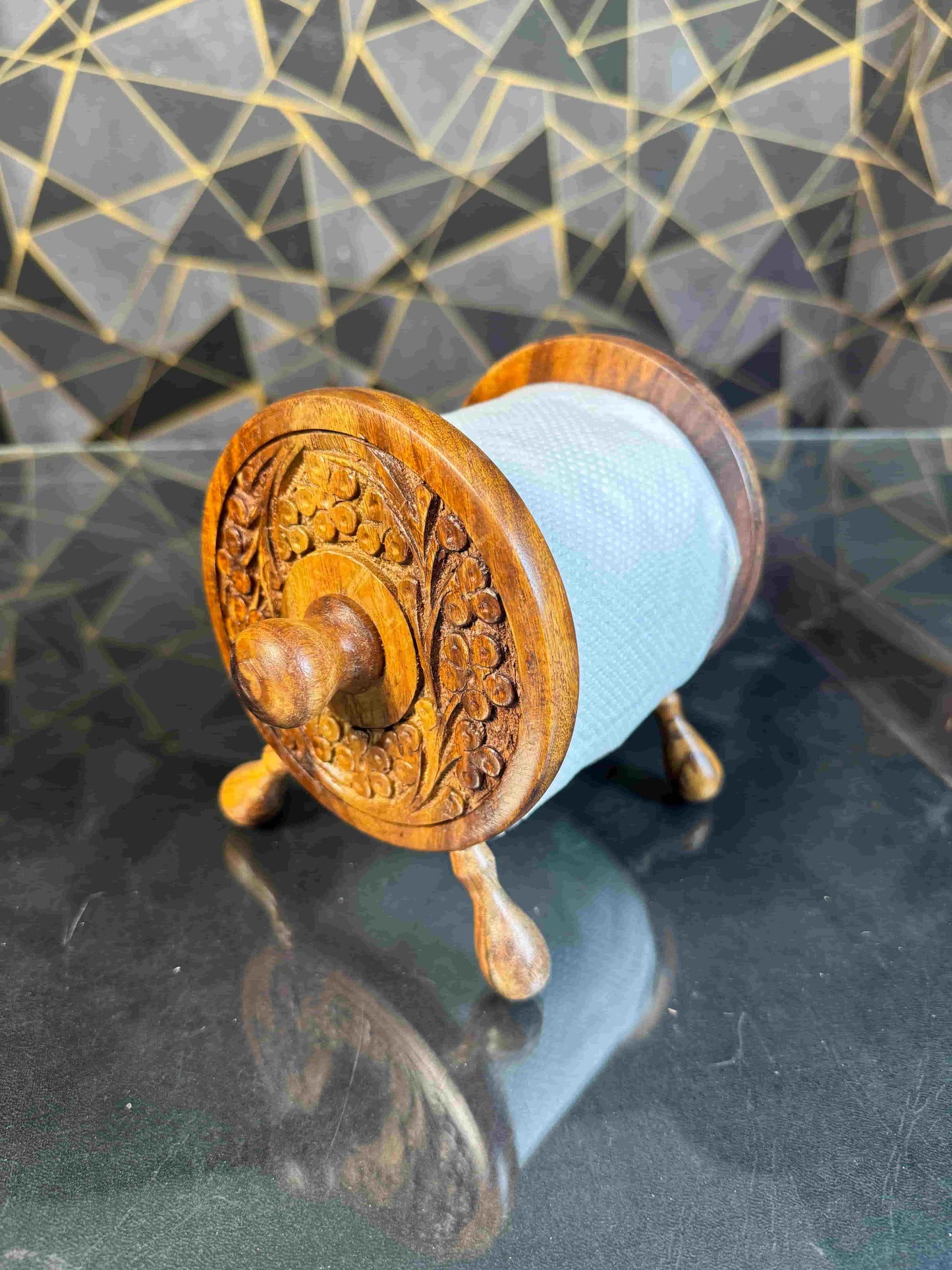 wooden tissue roll stand - wcspk